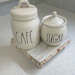 Rae Dunn Cafě And Sugar Container