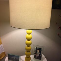 2 yellow table Lamps 