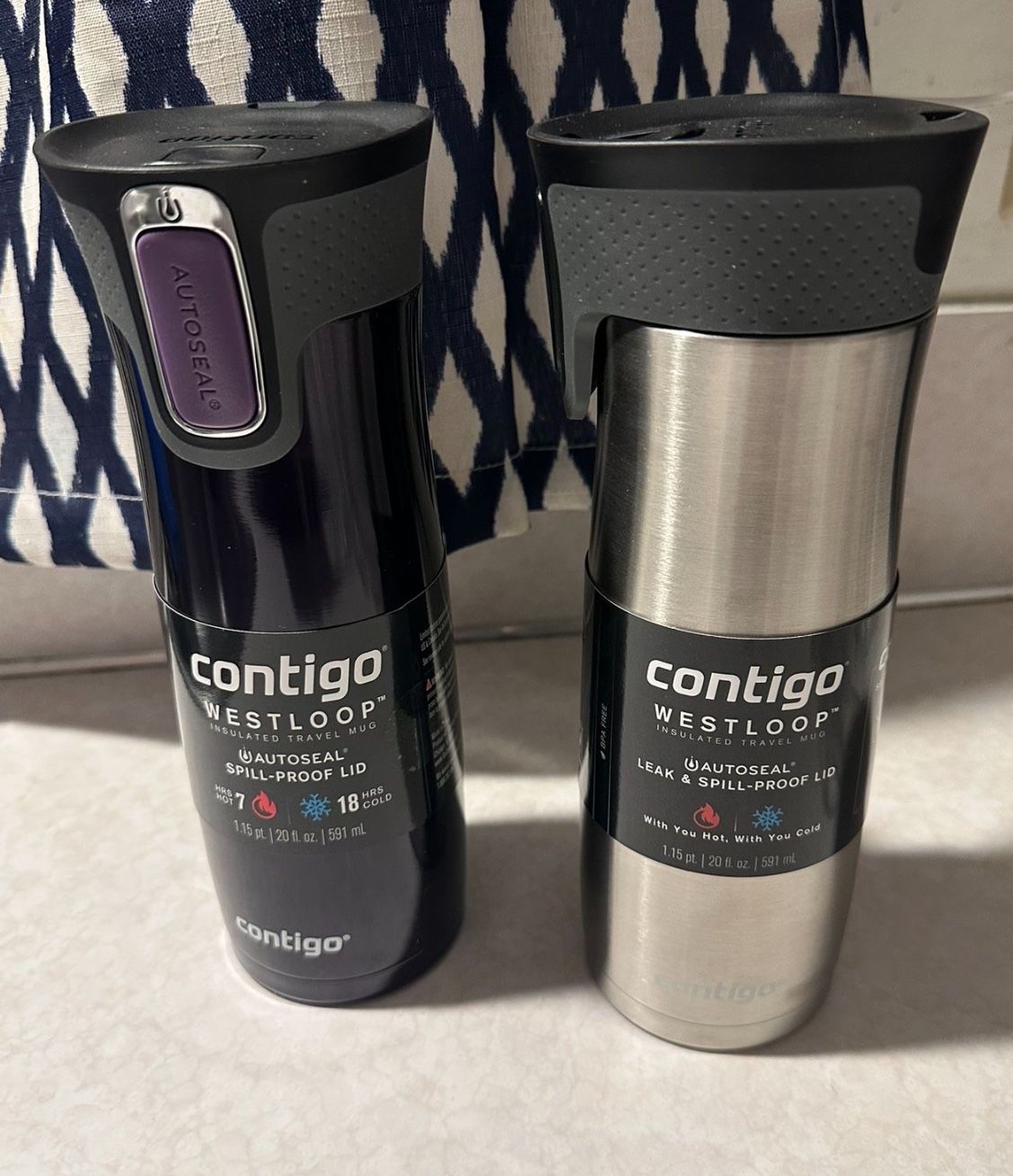 2 NIB Contigo Autoseal Travel Mugs