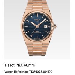Tissot 41m Rose Gold Automatic Watch. 