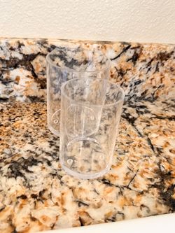 Durable clear plastic cups, perfect for makeup brushes and other accessories use. 4 sets for $20
