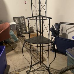 4 Tier Corner Shelf - Black 