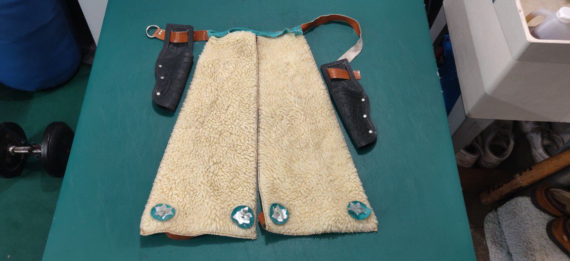 Cowboy Chaps And Holsters For Kids Costume
