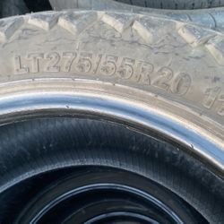 4 Used Tires Size LT 275/55/20 Still In Good Condition
