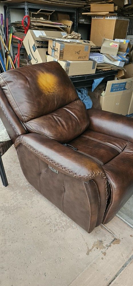 Brown Leather Recliner
