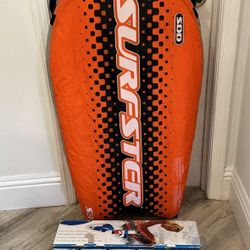 Surfster S3 SSD Inflatable Surf Body Boogie Board Orange 41” x 23” No Pump