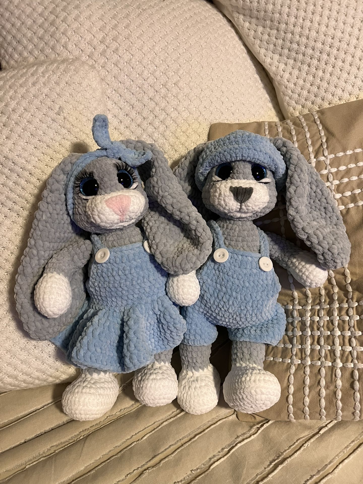 Handmade Crocheted Stuffed Rabbits