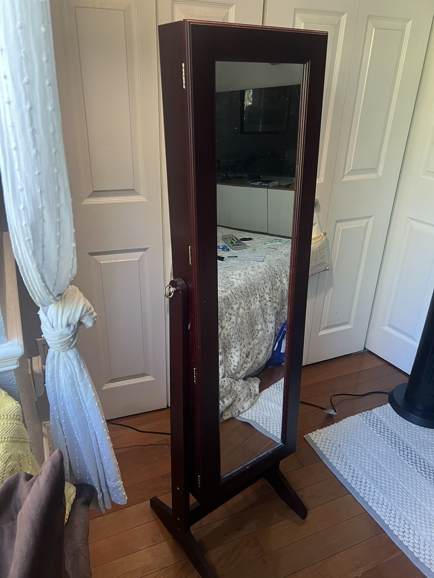 Mirrored Jewelry Armoire / Standing Jewelry Cabinet
