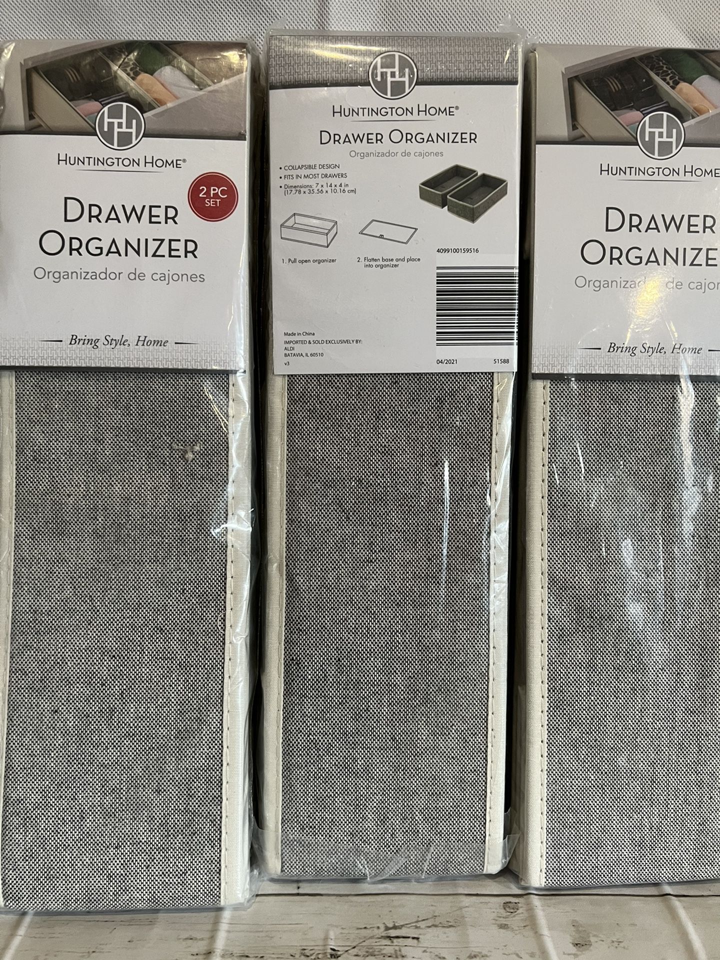 $7.00 Each New Huntington Home Drawer closet Organizer Removable Dividers