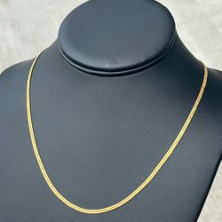 Jewelry 14k solid yellow Cuban herringbone 19.5” Chain necklace 7.10 grams 2.40mm