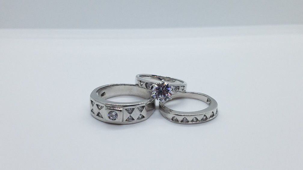 925 sterling silver ring set
