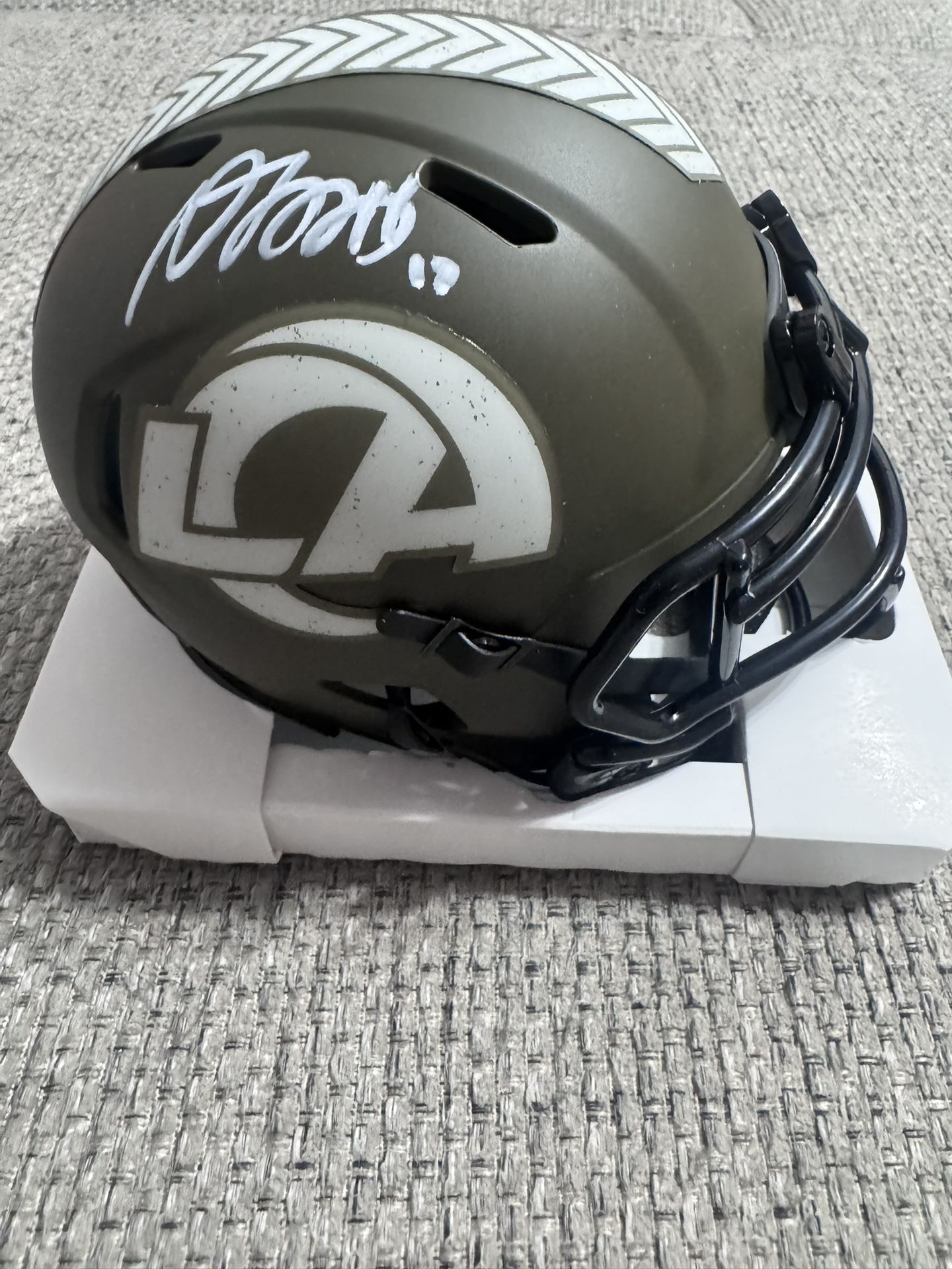 Davante Adams Signed Autographed Los Angeles Rams STS Mini Helmet -Metabilia Coa