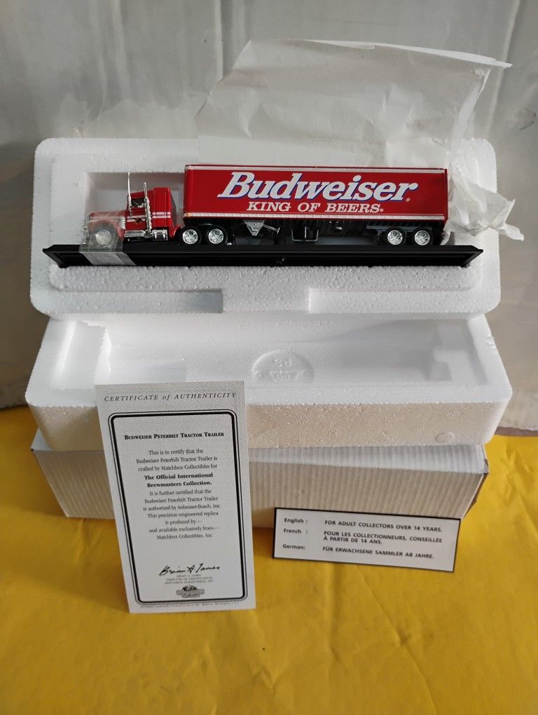 Budweiser king of beers collectible with certificate