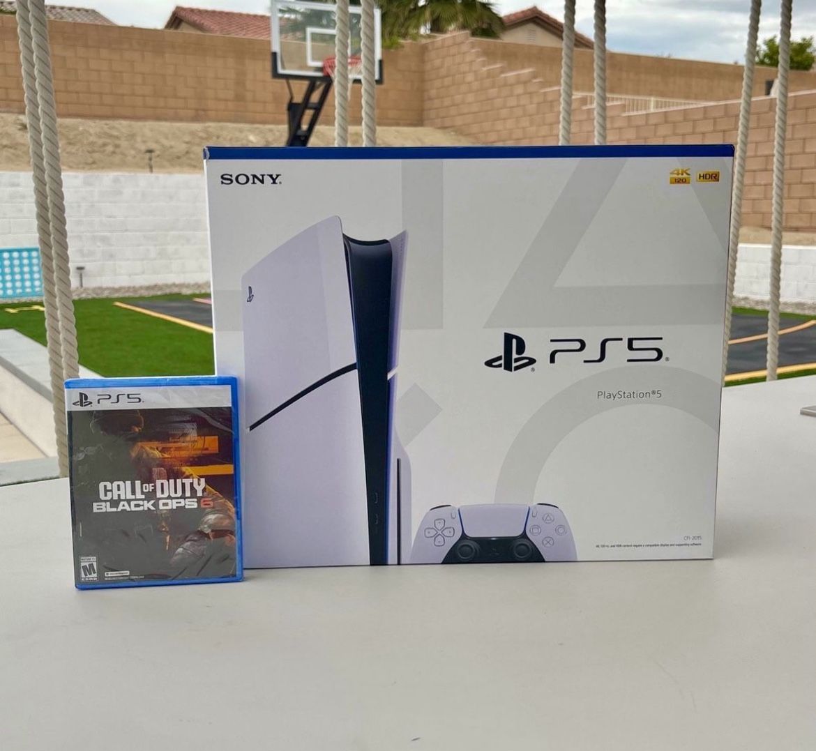 PS5 slim disc with call of duty black ops 6 game with 2yr Warranty