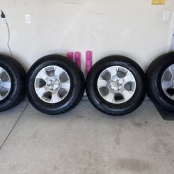 OEM DODGE RAM 1500 HEMI  GOODYEAR TIRES WITH RIMS  275/65/18 6 LUGS 