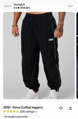 retro cuffed joggers - Young LA