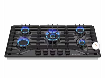 36 in. NG/LPG Convertible Gas Cooktop in Porcelain Enamel with 5-Burners