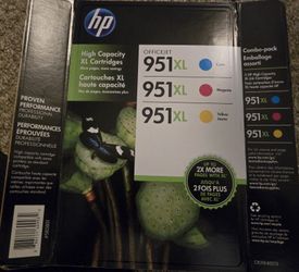 HP 951XL Color High Yield Ink Cartridges Set