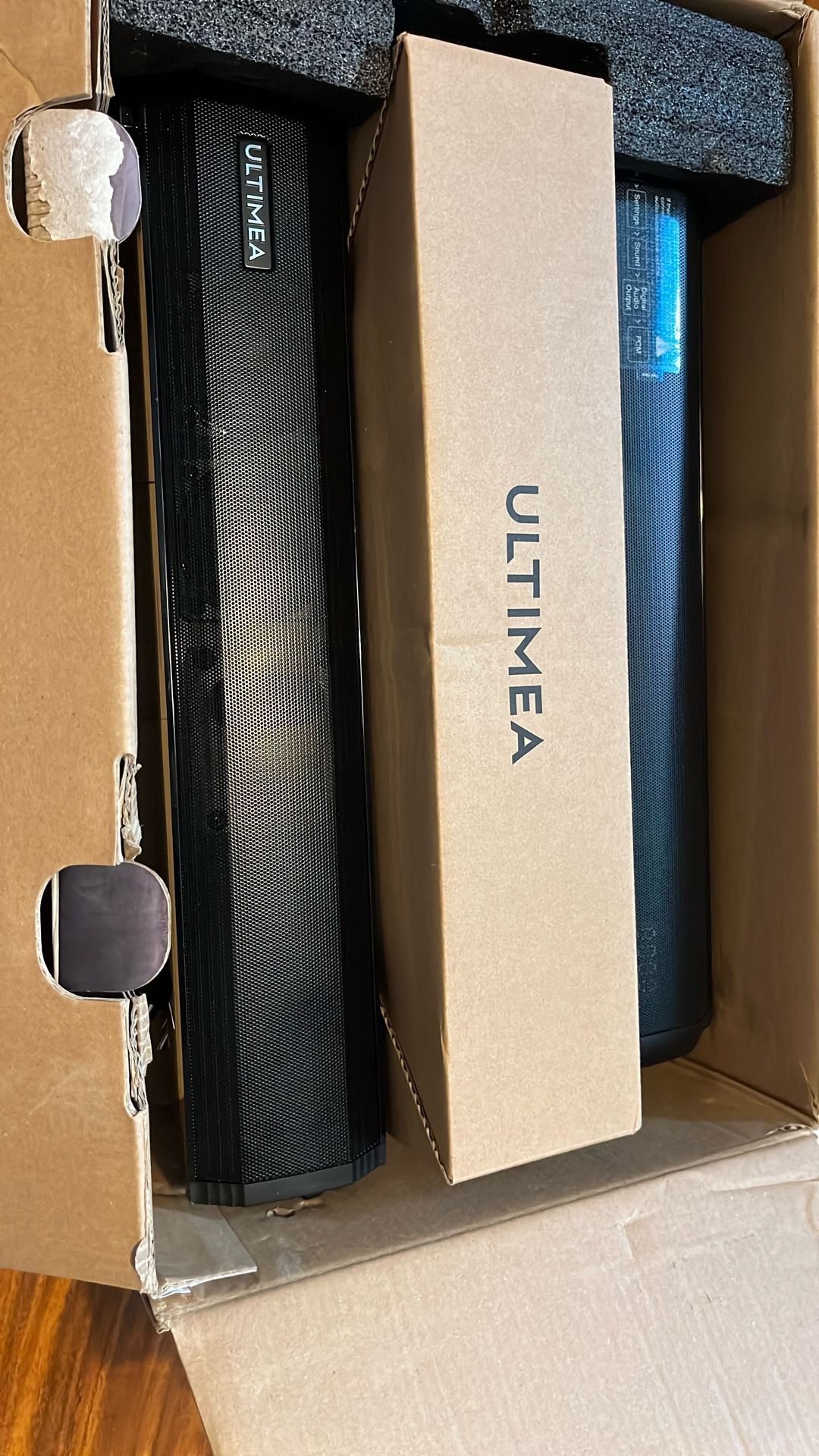 ULTIMEA 2.2 Ch Sound Bar For Tv Built In Dual Subwoofer 2 In 1 Apollo S40 New