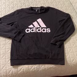 Adidas Mens Large Crew Sweatshirt Black 