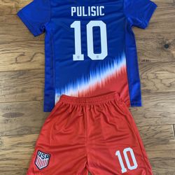 Kids Soccer Jersey Kit Large 10-12 Youth Pulicic USA Soccer Uniform