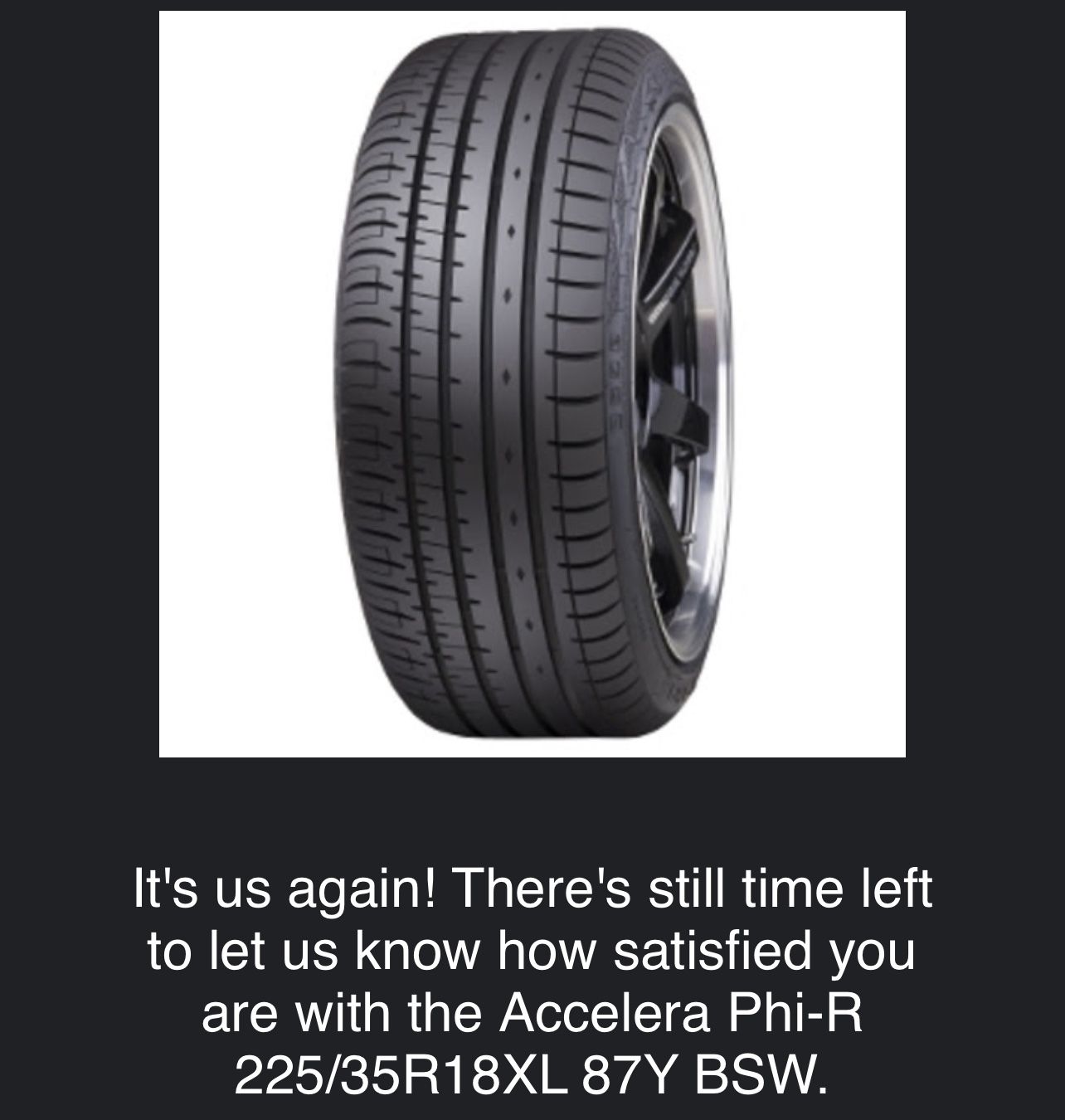 ACCELLERA TIRES FOR SALE SET OF 4 NEW!!!