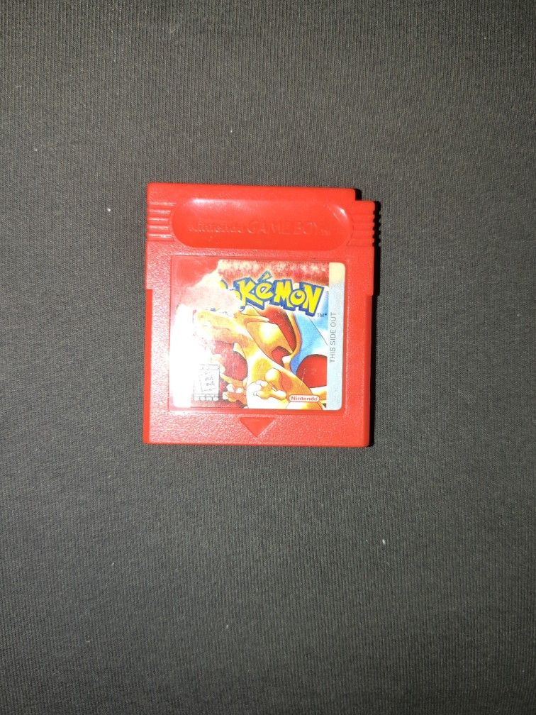 Pokemon Red Authentic Label Damage