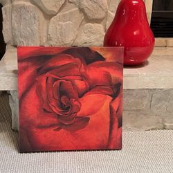 Ceramic Apple And Rose Picture