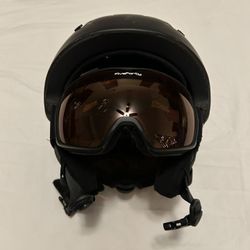 Five Forty Neptune Ski/Snowboard Helmet & Orange Lens Goggles Size Small