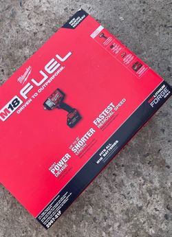 Milwaukee M18 FUEL 18V Lithium-Ion Brushless Cordless 1/2 in. High Torque Impact Wrench w/ Friction Ring w/ 6.0 FORGE Battery & Charger Kit  $369 New