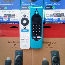 Onn and Fire TV streaming player device stick box