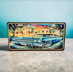 Lowrider scene license plate