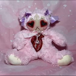 Clay Face Plush- Creepy Bear- Heartsick