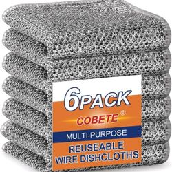Cobete Wire Dishwashing Rags 6-Pack
