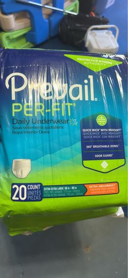 Prevail Per-Fit XXL Adult Underwear – 120 Count – 6 Sealed Packs
