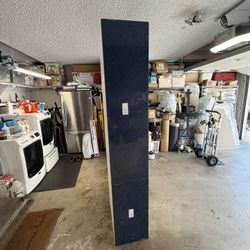 Matte  Dark Blue Tall And Skinny Cabinet 