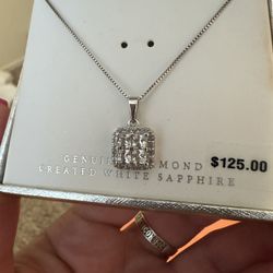 Pure Radiance Sterling Silver Diamond Necklace 