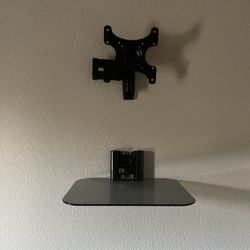 Full-Motion Wall Mount for 13" – 39" Under TV Wall Shelf