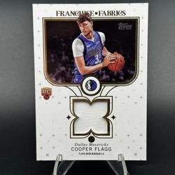2025-26 Cooper Flagg Topps Basketball Franchise Fabrics Player Worn Patch Rookie