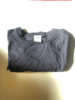 Blue cropped shirt small