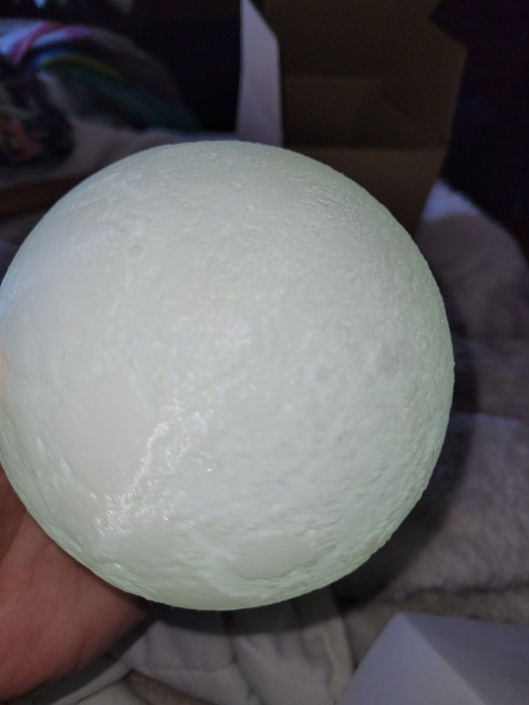Moon Lamps Lights for Bedrooms, LED Moon Night Light Ball, 3D Moon Lamp with Stand for Kids, Stars and Moon Gifts (Warm Color)