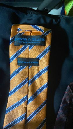 Orange Astor&Black Custom Clothiers Extra Long