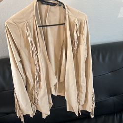  Suede Fringe Jacket