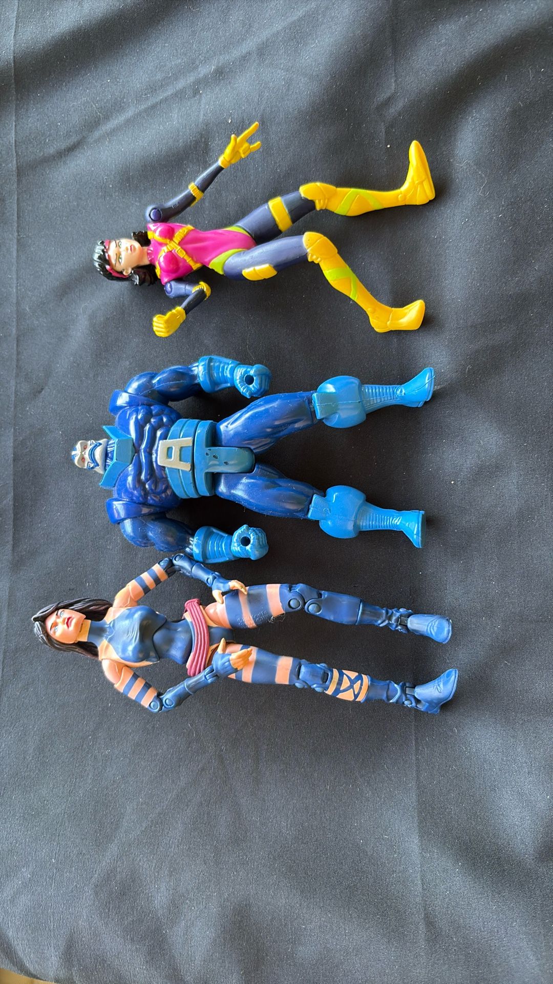 Marvel X-men: Jubilee, Apocalypse, & Psylocke Figures