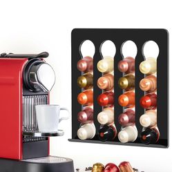 Mudvime Magnetic Stainless Steel Coffee Pod Holder, Magnetically Mounts to Refrigerator