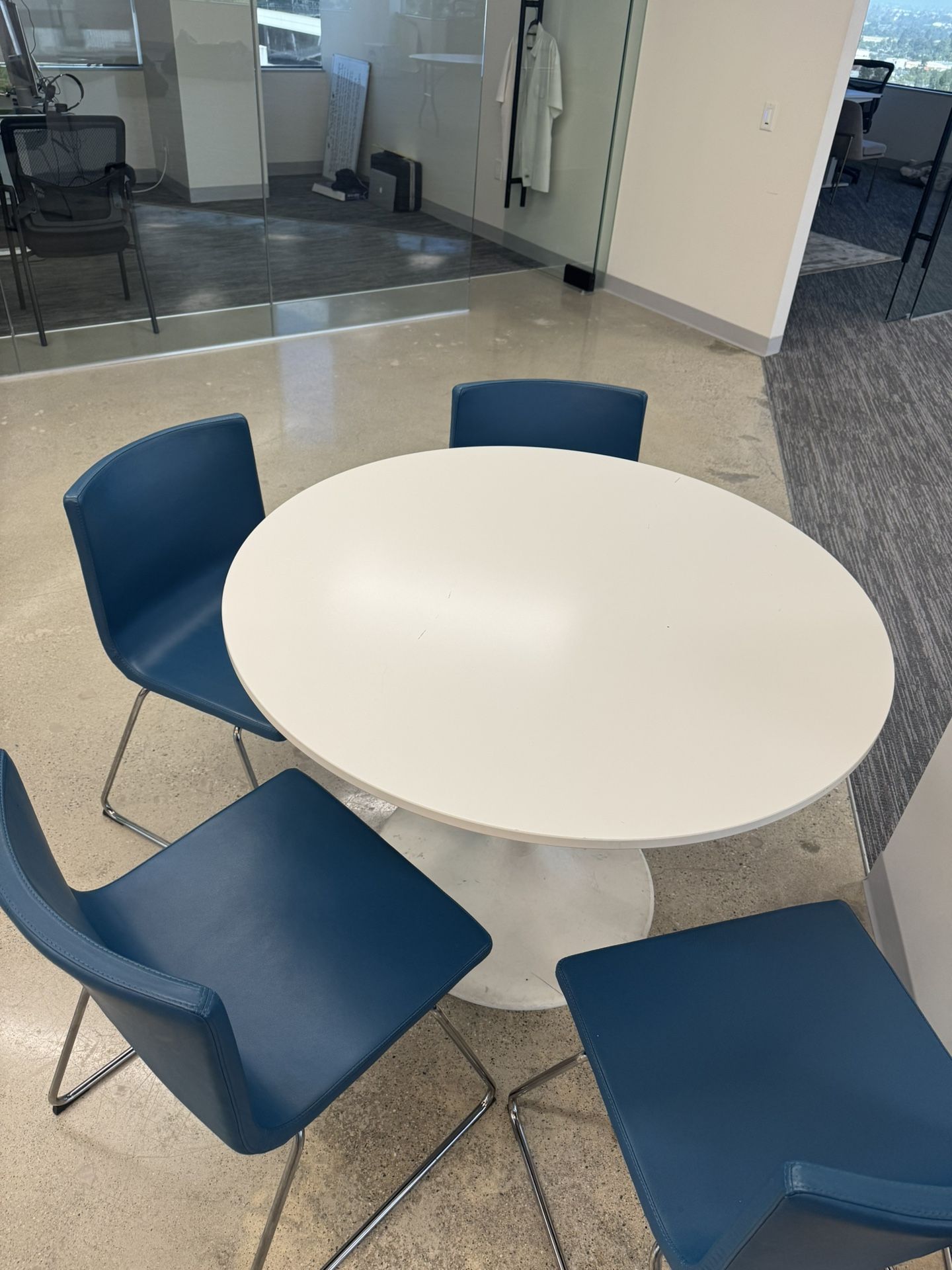 Dining Table With Blue Chairs
