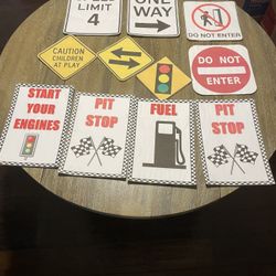 Handmade Driving/Racing Signs