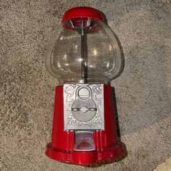 Classic Red Gumball Machine w/ Glass Globe – Coin Operated Candy Dispenser