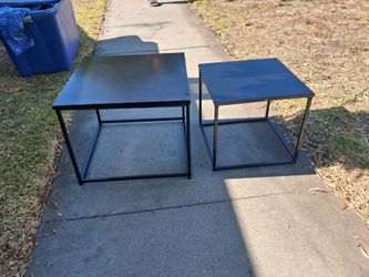 Fichiovy modern square metal end tables
