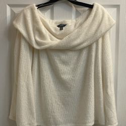Brand New Ladies Ivory Off The Shoulder Sweater Size 2X